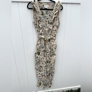 Anthropologie Floral Utility Jumpsuit Sz 4‎